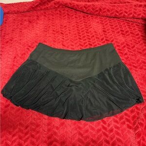 Black Mesh Mini Skirt
